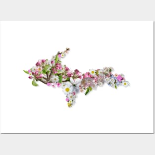 Upper Peninsula of Michigan Apple Blossoms Posters and Art